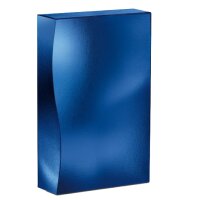 Flaschen-Faltschachteln Skulptur mittel | Blau | 2 Weinflaschen