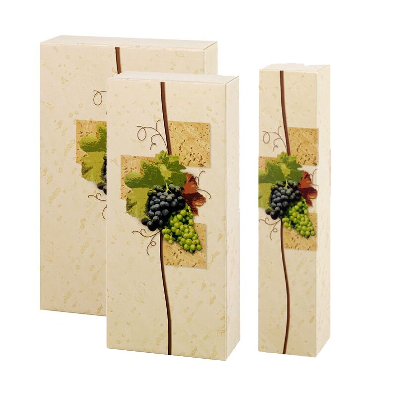 Flaschen-Faltschachteln Rebe klein | 1 Weinflasche