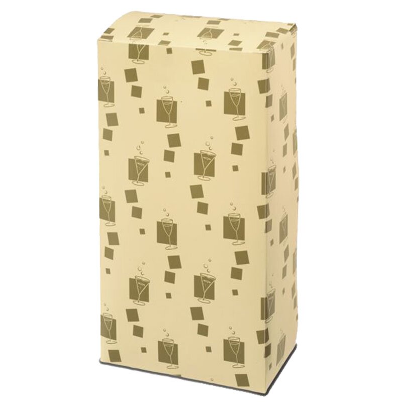 Flaschen-Faltschachteln Creme Gold | 2 Piccoloflaschen | 116x58x215 mm