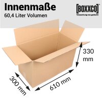 2-wellige Faltkartons 610x300x330 mm