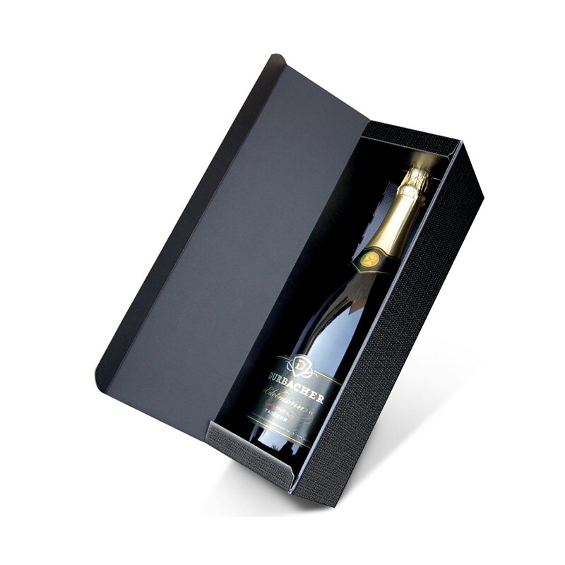 Press boxes Struktura VITA black | 1 Magnum bottle| 124x116x405 mm