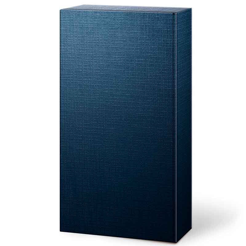 Präsentkartons Struktura VITA Dunkelblau | 2 Wein-/Sektflaschen | 192x93x360 mm