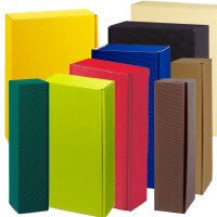 Präsentkartons Wellenstruktur mittel | Gelb | 195 x...