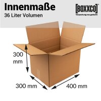 2-wellige Faltkartons 400x300x100-300 mm