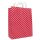 Papiertragetaschen 180x80x220 mm|rot + weiße Punkte