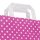 Papiertragetaschen 180x80x220 mm|pink + weiße Punkte