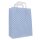 Papiertragetaschen 180x80x220 mm|hellblau + weiße Punkte