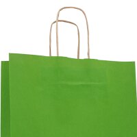 Papiertragetaschen 180x80x220 mm|gerippt|grün