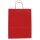 Paper carrier bags 220x100x280 mm|ribbed|red