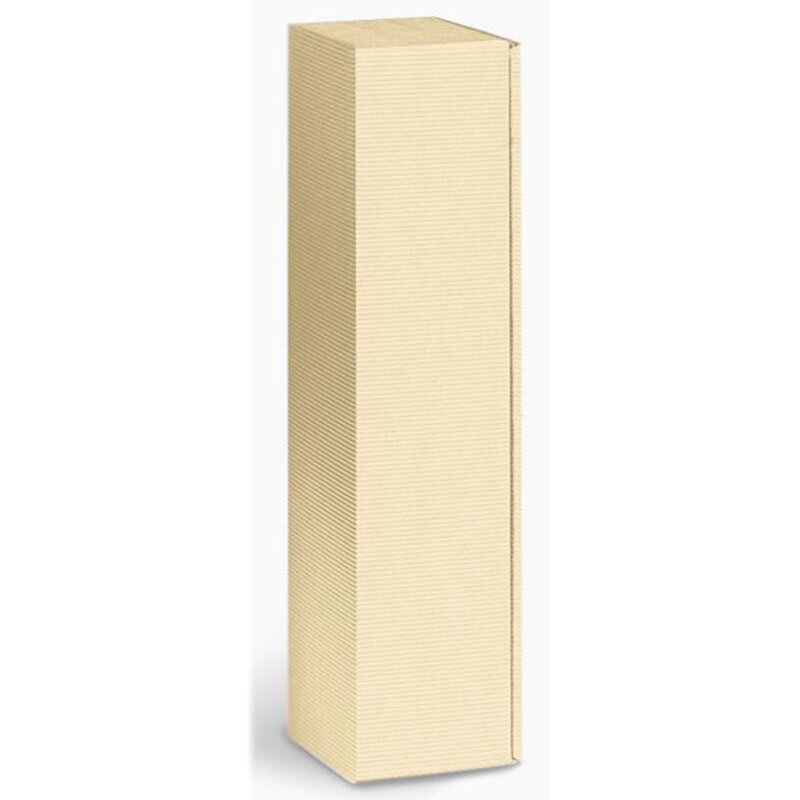 Presentation boxes wave structure cream | 1 wine/champagne bottle| 95x95x380 mm