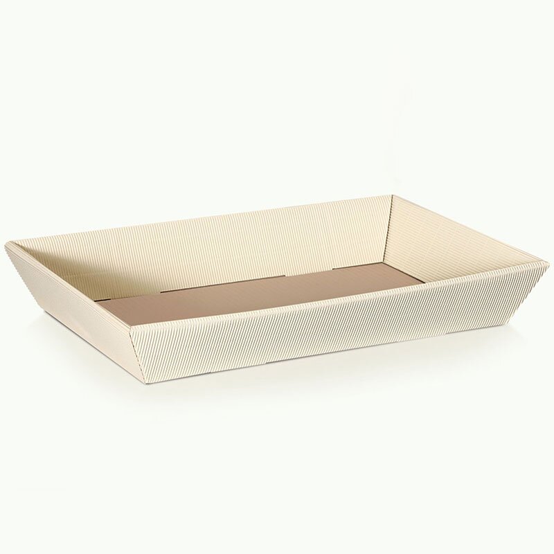 Press baskets wave structure flat | cream | 330x190x60 mm