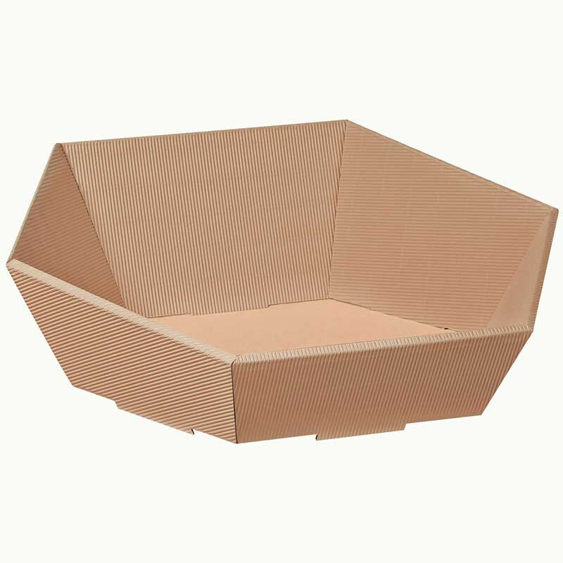 Press baskets wave structure hexagon | nature | 340x380x130 mm