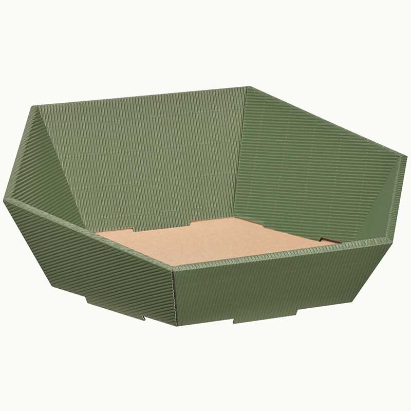 Press baskets wave structure hexagon | green | 270x290x105 mm