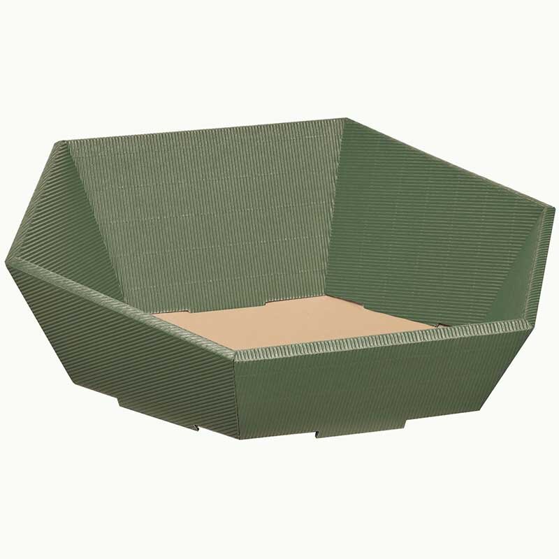 Press baskets wave structure hexagon | green | 340x380x130 mm