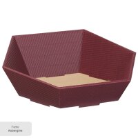 Präsentkörbe Wellenstruktur Sechseck klein | Terra | 270 x 290 x 105 mm