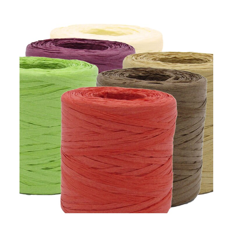 Dekorationsbast aus Papier Creme