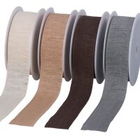 Geschenkbänder Leinen | Grau