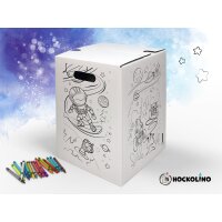 Hockolino | DIY Coloring Cardboard Stool | Space | 300x300x420 mm