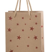 Carrier bags red Stars 1 wine / sparkling wine | 100 x 85 x 36 mm