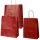 Kraftpapiertragetaschen Klein | Rot | 180 x 80 x 240 mm