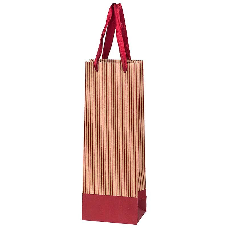 Tragetaschen Tosca Bordeaux | 1 Wein-/Sektflasche | 120x80x350 mm
