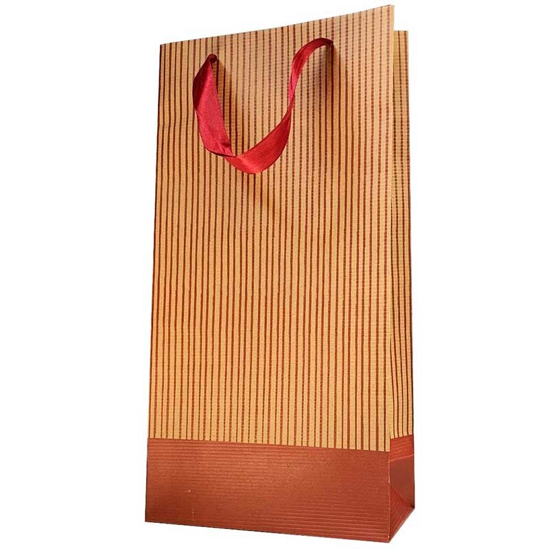 Tragetaschen Tosca Bordeaux | 2 Wein-/Sektflaschen | 180x90x350 mm