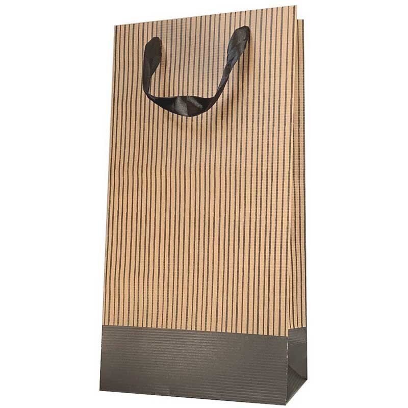 Tote bags Tosca black | 2 wine/champagne bottle | 180x90x350 mm