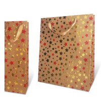 Tragetaschen Sternenzeit Gold/Weiß | 265x135x325 mm