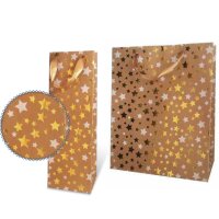 Tragetaschen Sternenzeit Gold/Weiß | 265x135x325 mm