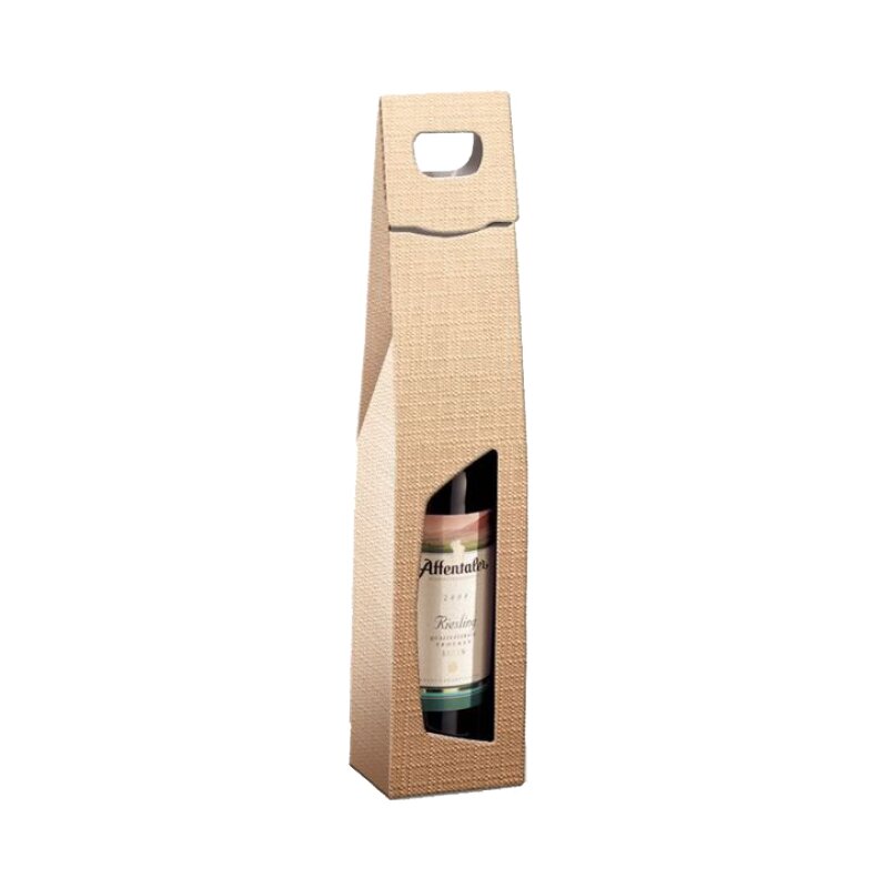 Tragekartons Struktura VITA Royal Metallic | 1 Wein-/Sektflasche | 90x90x365 mm