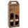 Tragekartons Holz Rustikal | 2 Wein-/Sektflaschen | 168x84x360 mm