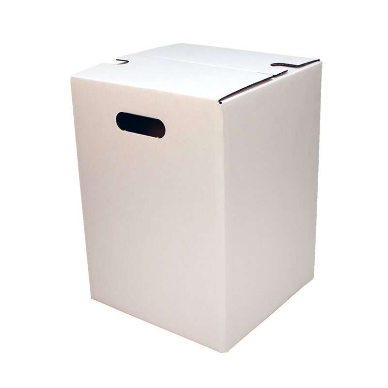Single piece cardboard stool white | 300x300x420 mm
