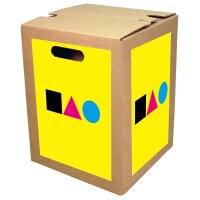 1-teiliger Papphocker braun | Online gestalten |...