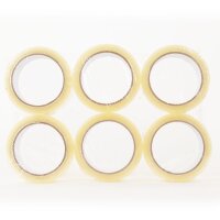 BOXXtape Premium transparent 132 Rollen + gratis Handabroller für Klebebänder bis 50 mm Bandbreite | Sicherheitsmesser