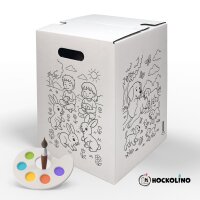 Hockolino | DIY-Ausmal-Papphocker | Haustiere | 300x300x420 mm