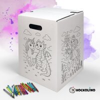 Hockolino | DIY-Ausmal-Papphocker | Einhörner |...