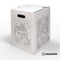 Hockolino | DIY-Ausmal-Papphocker | Einhörner |...
