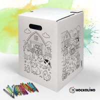 Hockolino | DIY-Ausmal-Papphocker | Bauernhof |...