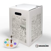 Hockolino | DIY Coloring Cardboard Stool | Safari | 300x300x420 mm