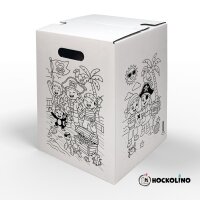 Hockolino | DIY-Ausmal-Papphocker | Piraten | 300x300x420 mm