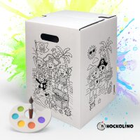 Hockolino | DIY-Ausmal-Papphocker | Piraten | 300x300x420 mm