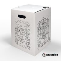 Hockolino | DIY Coloring Cardboard Stool | School Entrance | 300x300x420 mm