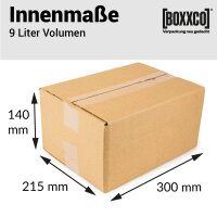 1-wellige Faltkartons 300x215x140 mm | DIN A4 | A5