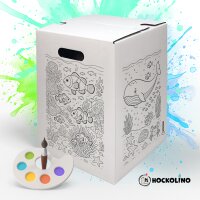 Hockolino | DIY-Ausmal-Papphocker | Unterwasserwelt |...
