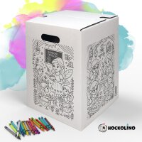 Hockolino | DIY-Ausmal-Papphocker | Feenzauber im Alltag | 300x300x420 mm