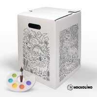 Hockolino | DIY-Ausmal-Papphocker | Dinos | 300x300x420 mm