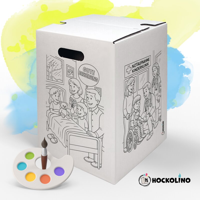 Hockolino | DIY Coloring Cardboard Stool | Childrens Hospital | 300x300x420 mm