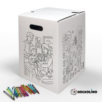Hockolino | DIY Coloring Cardboard Stool | Childrens Hospital | 300x300x420 mm