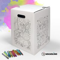 Hockolino | DIY-Ausmal-Papphocker | Magische Feen | 300x300x420 mm