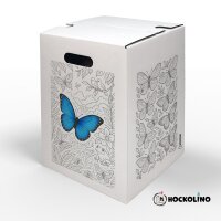 Hockolino | DIY Coloring Cardboard Stool | Butterflies | 300x300x420 mm